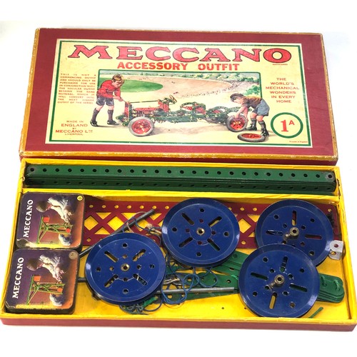 531 - Early Meccano accessory outfit 1a box in good condition please see images for details