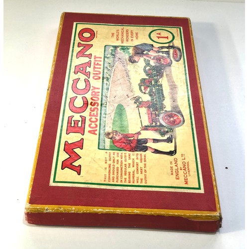 531 - Early Meccano accessory outfit 1a box in good condition please see images for details