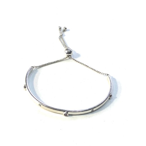 336 - Selection of silver jewellery bracelets and ring includes heart design pull chain etc