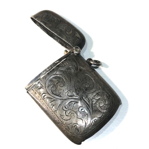 18 - Antique silver vesta / match striker agge related marks and dents as shown