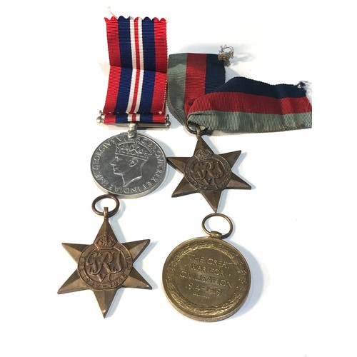 443 - Selection of military medals ww1 and ww2 medal named to 4636 pte w.brown the queens reg