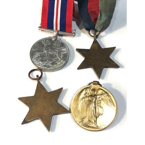 443 - Selection of military medals ww1 and ww2 medal named to 4636 pte w.brown the queens reg