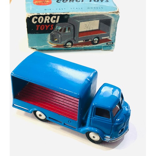 536 - Corgi 455 Karrier Bantam two tonner in original box  poor condition flaps missing  van in good near ... 