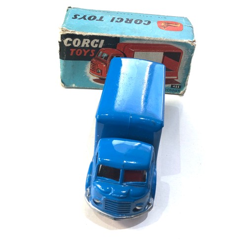 536 - Corgi 455 Karrier Bantam two tonner in original box  poor condition flaps missing  van in good near ... 