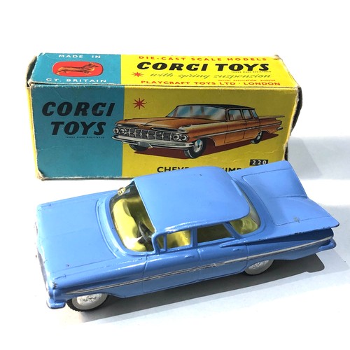 540 - Corgi 220 Chevrolet Impala in original box good condition 1 flaps missing  car in good near mint con... 