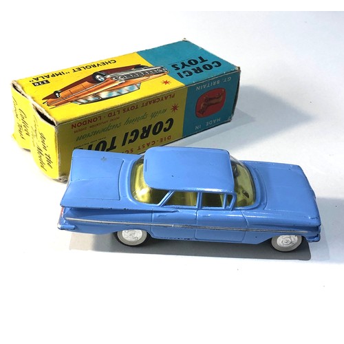 540 - Corgi 220 Chevrolet Impala in original box good condition 1 flaps missing  car in good near mint con... 