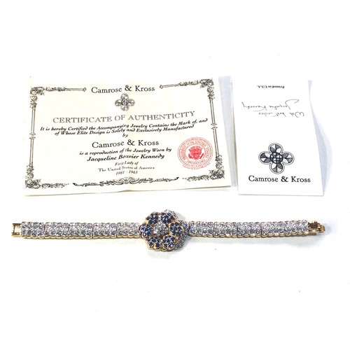 415 - Camrose & Kross  Jackie Kennedy bracelet with certificate