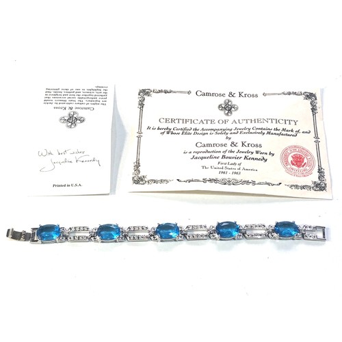 417 - Camrose & Kross  Jackie Kennedy bracelet with certificate