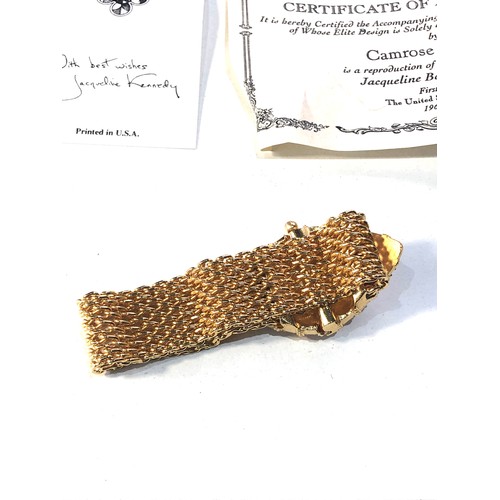 421 - Camrose & Kross  Jackie Kennedy bracelet with certificate