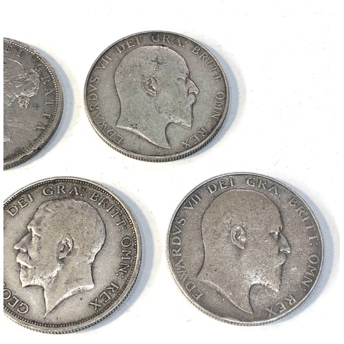 477 - 5 silver half crowns 1885 1923 1911 1909 and 1904