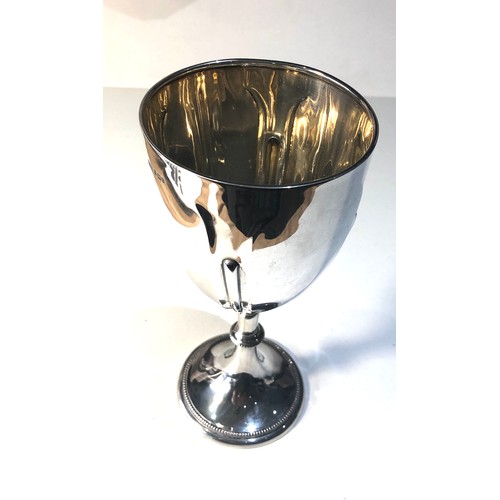 64 - Large silver chalice sheffield silver hallmarks measures approx 19cm hight top diameter measures app... 