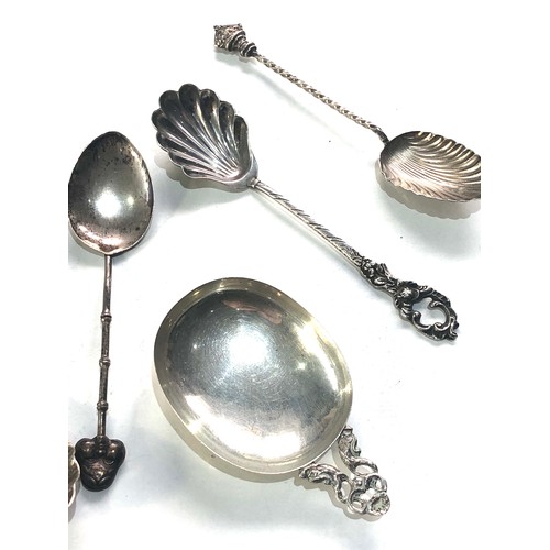 49 - Selection of fancy antique continental silver spoons
