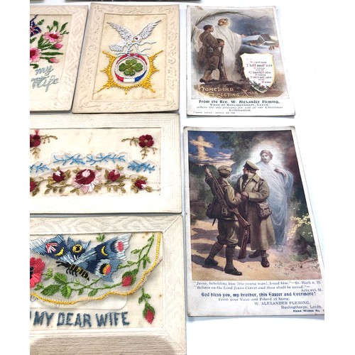 495 - 13 ww1 postcards includes edith cavell and arras 1915 silk postcards