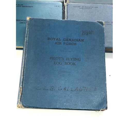 503 - Collection of 5 flying log books relating to L.B Gallagher  1944-77 first entry in R.C.A.F log 15-2.... 