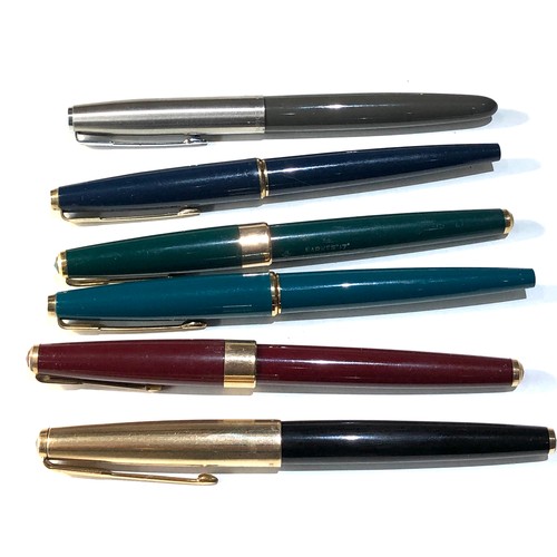 511 - 6 vintage Parker fountain pens