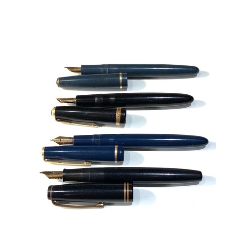 513 - 4 vintage 14ct gold nib Parker fountain pens