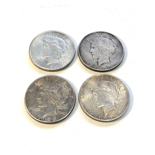 437 - 4 U.S.A Silver peace  dollars 2x1922 1926 and 1924