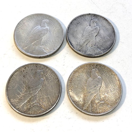 437 - 4 U.S.A Silver peace  dollars 2x1922 1926 and 1924