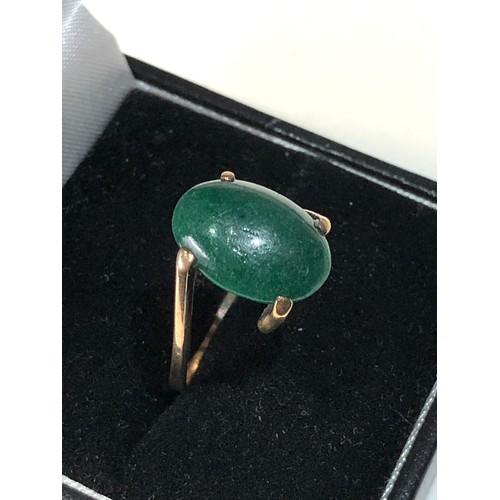 306 - Vintage 10ct gold turquoise ring weight 3.4g