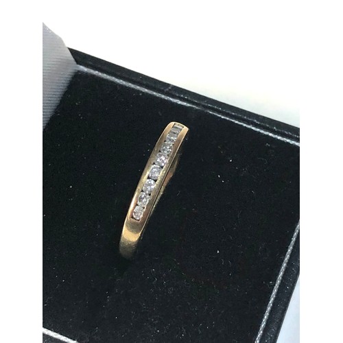 305 - 9ct gold diamond half eternity ring 1.7g