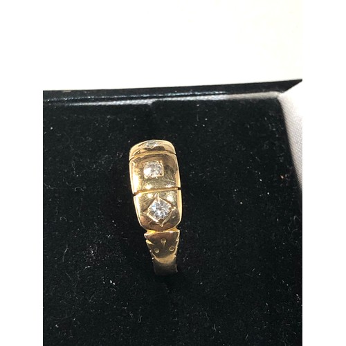 258 - 18ct gold diamond gypsy ring 2.3g