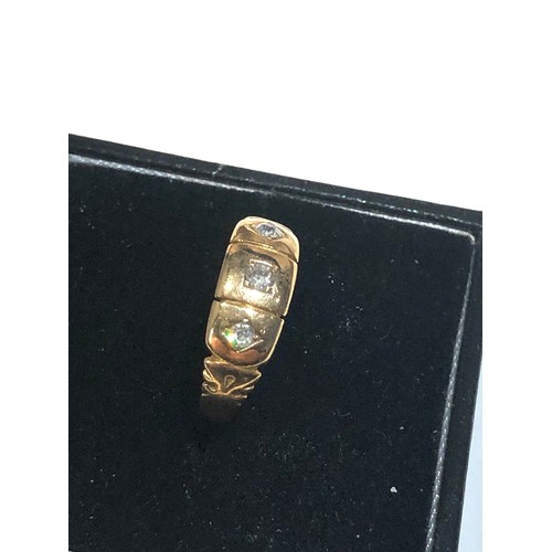 258 - 18ct gold diamond gypsy ring 2.3g