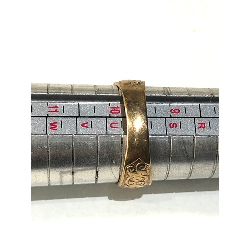 279 - 9ct gold buckle ring weight 4.6g