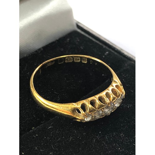 109 - Antique 18ct gold diamond ring weight 3g