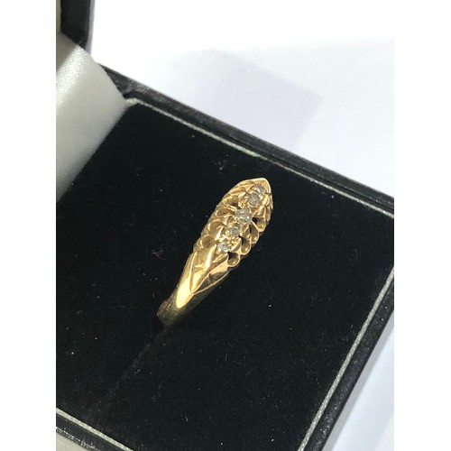 240 - 18ct gold diamond gypsy ring 2.5g