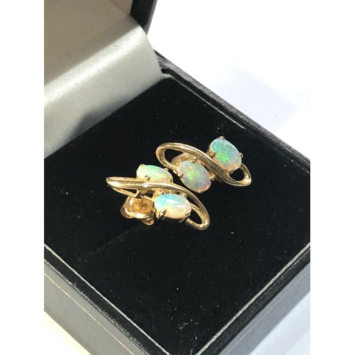 112 - 14ct gold opal earrings