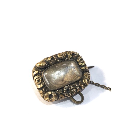 312 - 9ct gold Georgian mourning hair locket