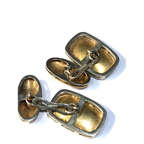 151 - 18ct gold art deco diamond cufflinks weight 7.5g