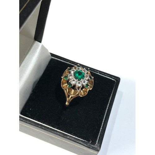 262 - 9ct gold gemstone fancy cocktail ring weight 4.3g