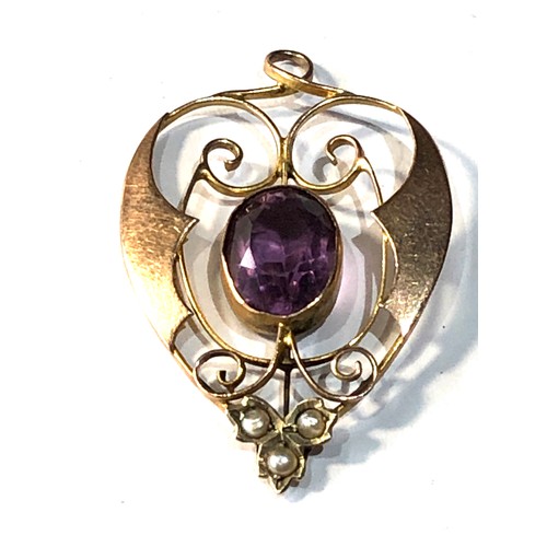 106 - Antique 9ct gold pendant