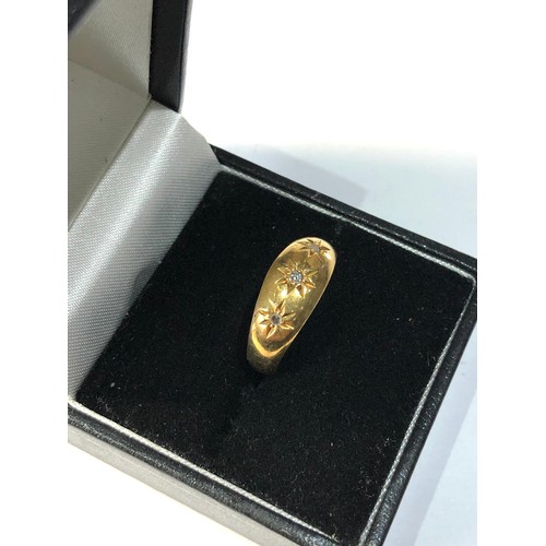 270 - 18ct gold diamond gypsy ring weight 4g