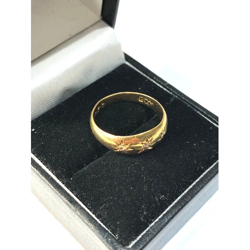 270 - 18ct gold diamond gypsy ring weight 4g