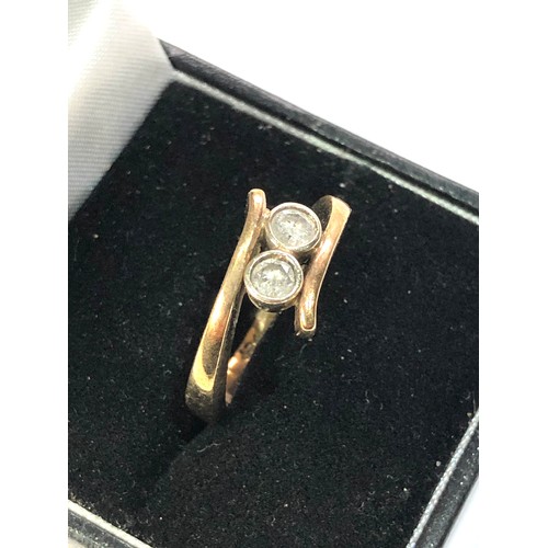 228 - 9ct gold diamond ring weight 5.9g