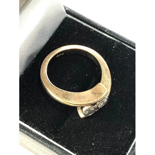 228 - 9ct gold diamond ring weight 5.9g