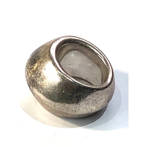 209 - large chunky Sterling silver Chanel ring ring in used condition marks scratches etc weight 65g