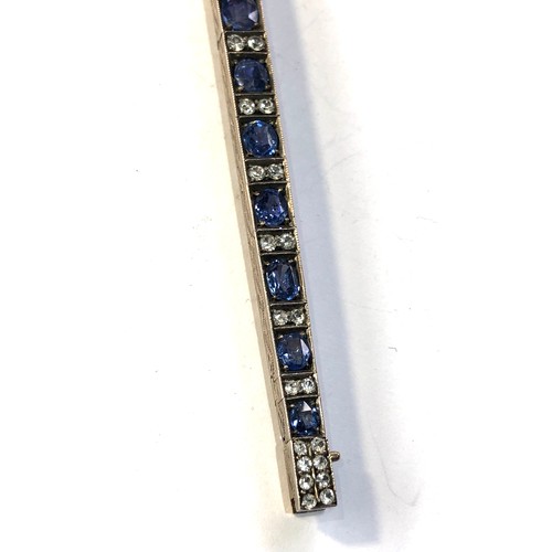 271 - Antique silver sapphire and paste bracelet