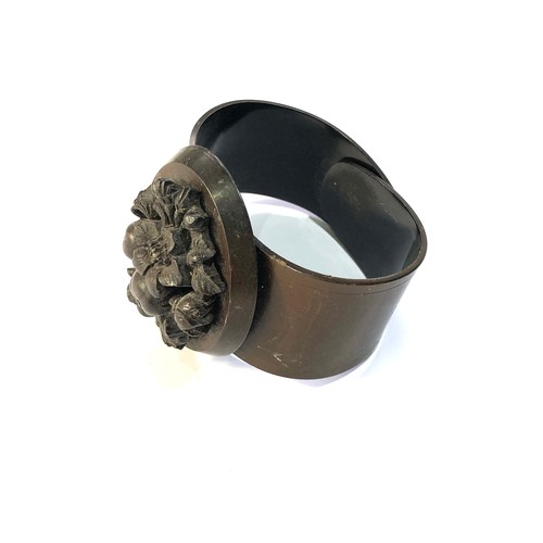 422 - Bog oak hand carved victorian bangle