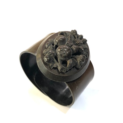 422 - Bog oak hand carved victorian bangle