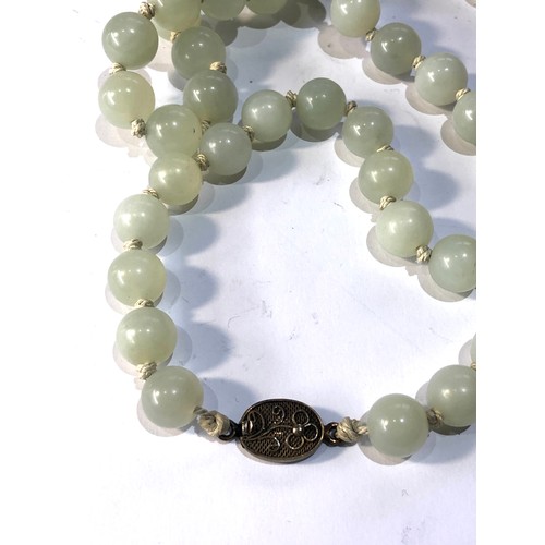 128 - Chinese export jade necklace