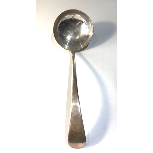 51 - Silver soup ladle by mappin & webb measures approx 28cm long weight 190g
