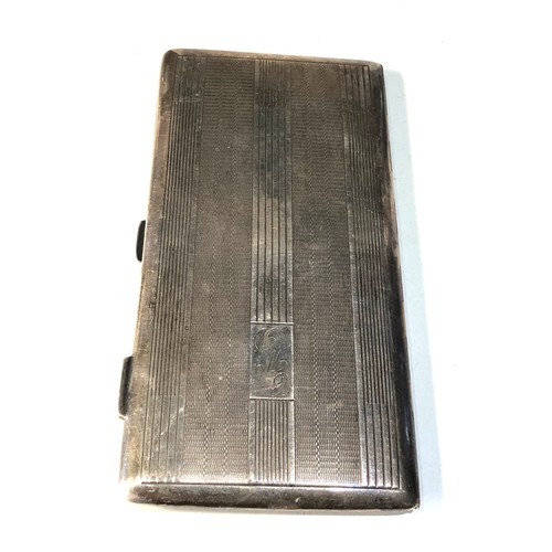 53 - Large heavy silver engine turned cigarette case weight 250g