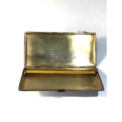 53 - Large heavy silver engine turned cigarette case weight 250g