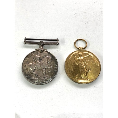 461 - ww1 medal pair to 124106 gunner o.davis royal artillary