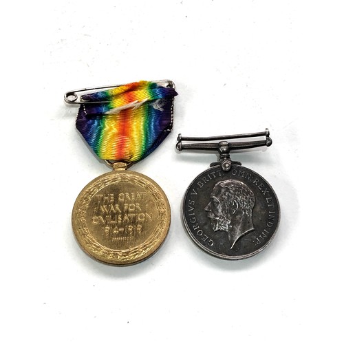 449 - 2 ww1 medals war medal named to 9348 awo cl2  t holmes worcester reg  the victory medal to sgt t.r h... 