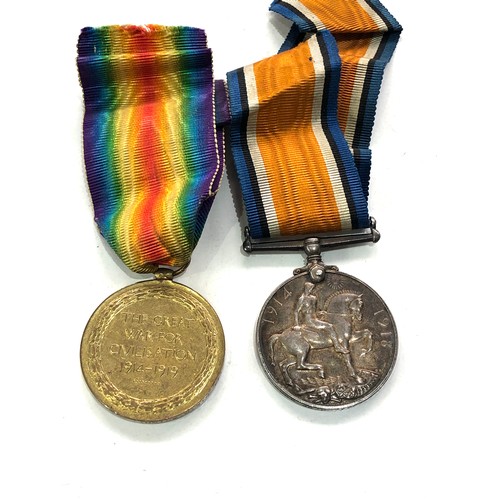 465 - ww1 medal pair and ribbons to 20141 pte g wright duke of cornwall light infrantry