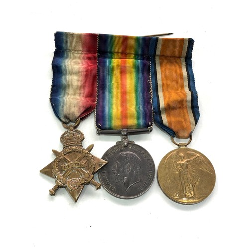 447 - ww1 trio medals to 15495 pte t clarkson royal scots fusiliers